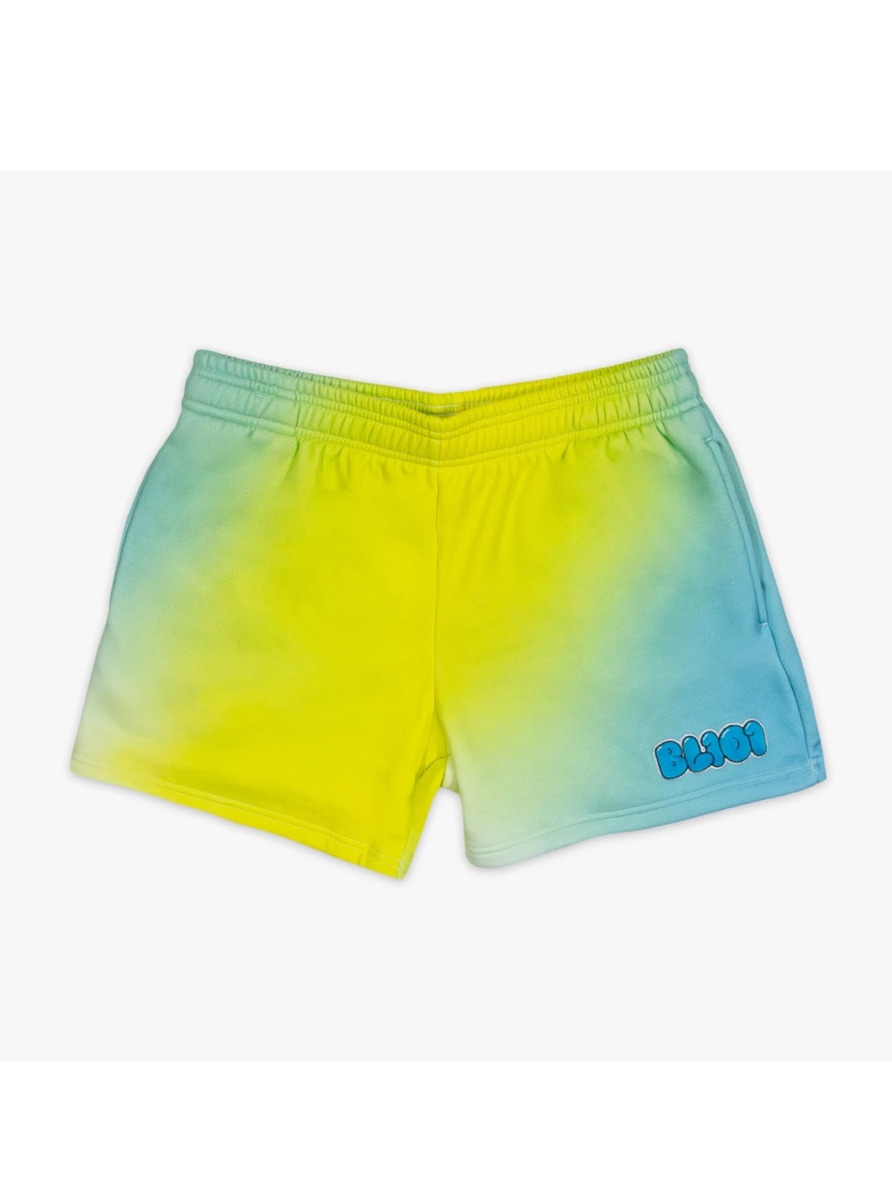 Men's Gradient Athletic Shorts in Yellow & Blue